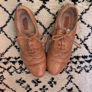 Mix Mooz Oxford Shoes Light Tan Leather